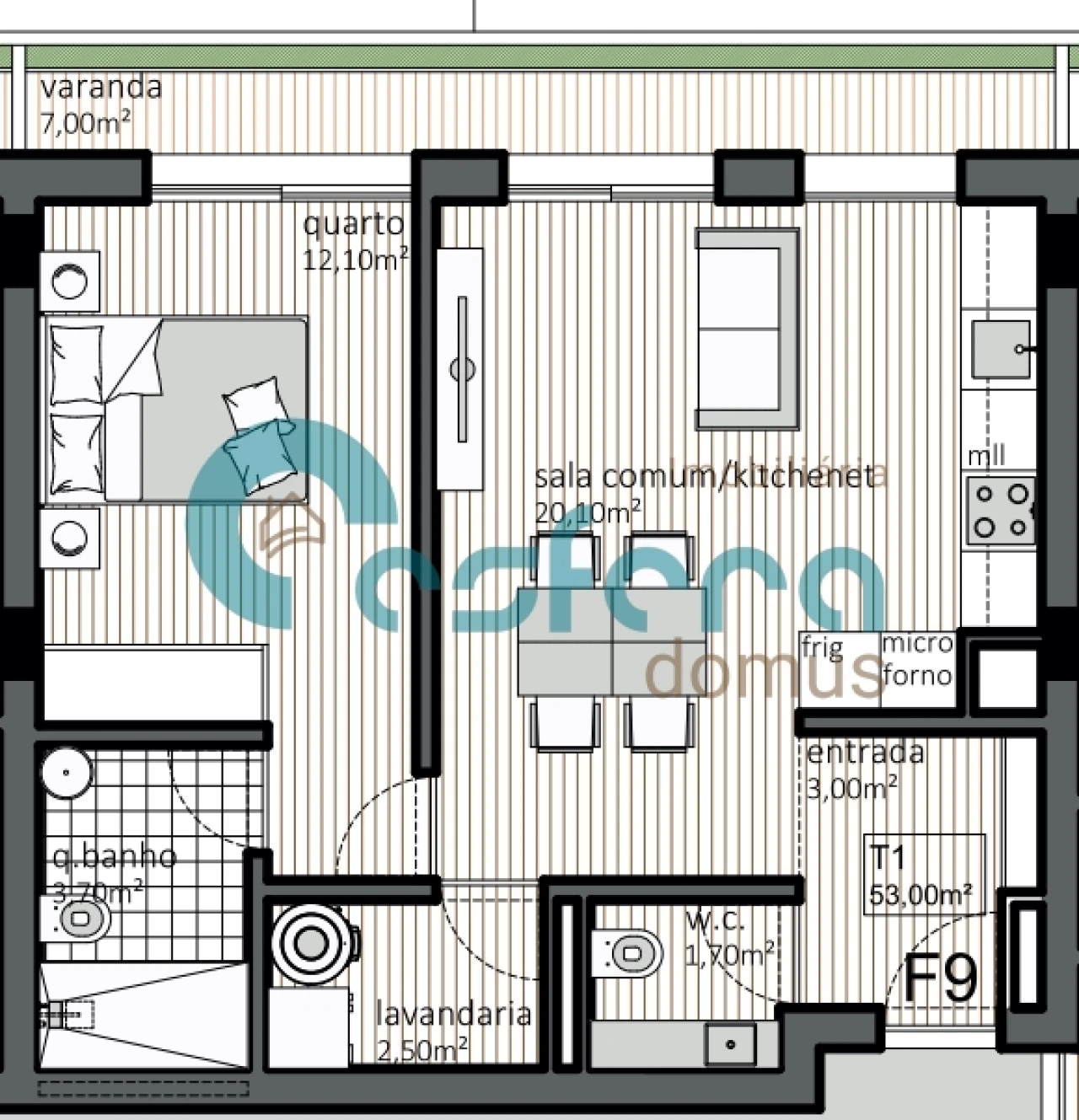 Apartamento T1 para Venda em Matosinhos e Leça da Palmeira Planta 2