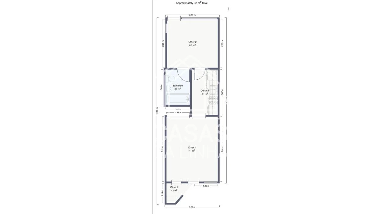 Apartamento T1 para Arrendamento em Carcavelos e Parede Foto 16