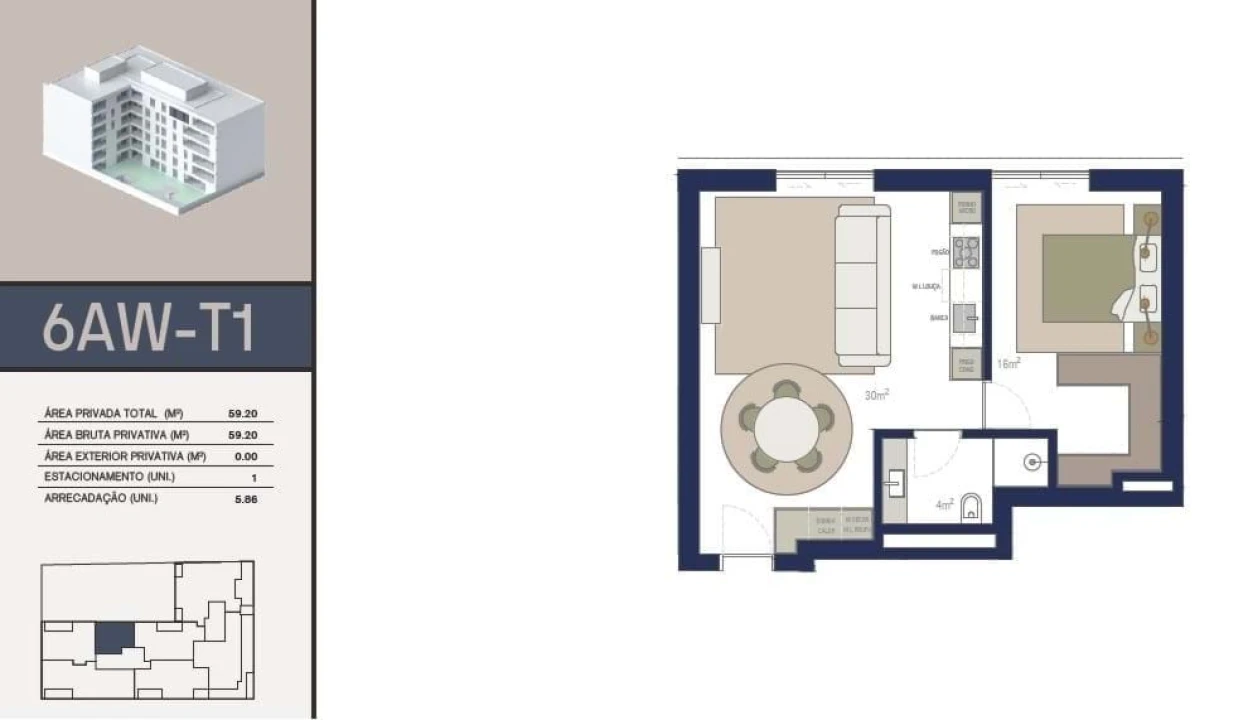 Apartamento T1 para Venda em Matosinhos e Leça da Palmeira Foto 27