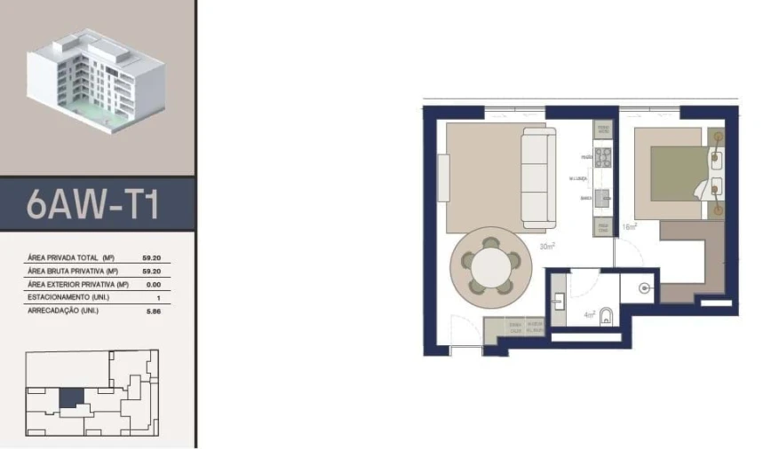 Apartamento T1 para Venda em Matosinhos e Leça da Palmeira Foto 27