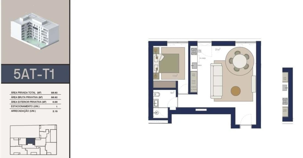 Apartamento T1 para Venda em Matosinhos e Leça da Palmeira Foto 27