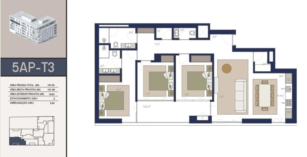 Apartamento T3 para Venda em Matosinhos e Leça da Palmeira Foto 27