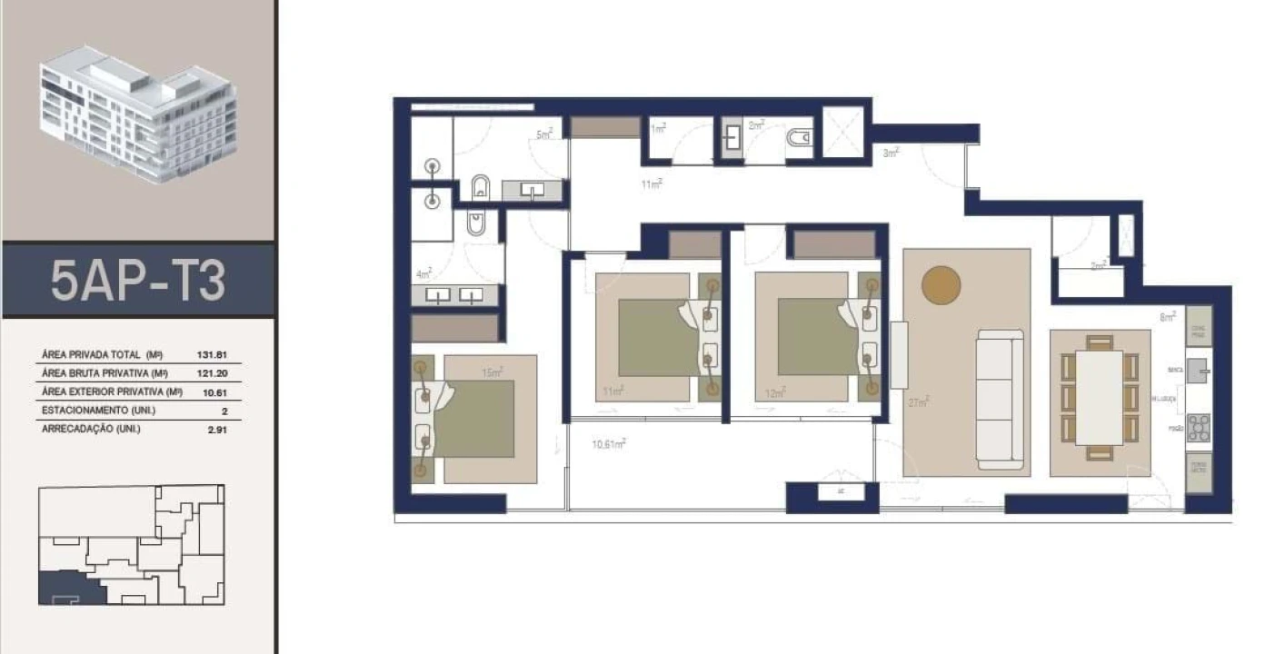 Apartamento T3 para Venda em Matosinhos e Leça da Palmeira Foto 27