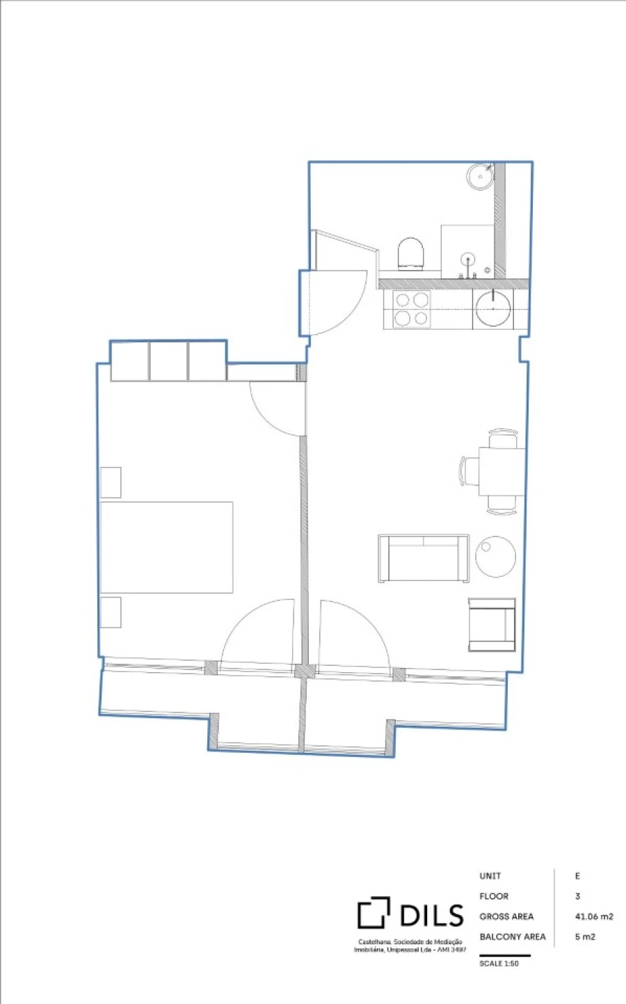 Apartamento T1 para Venda em Cedofeita, Santo Ildefonso, Sé, Miragaia, São Nicolau e Vitória Planta 1