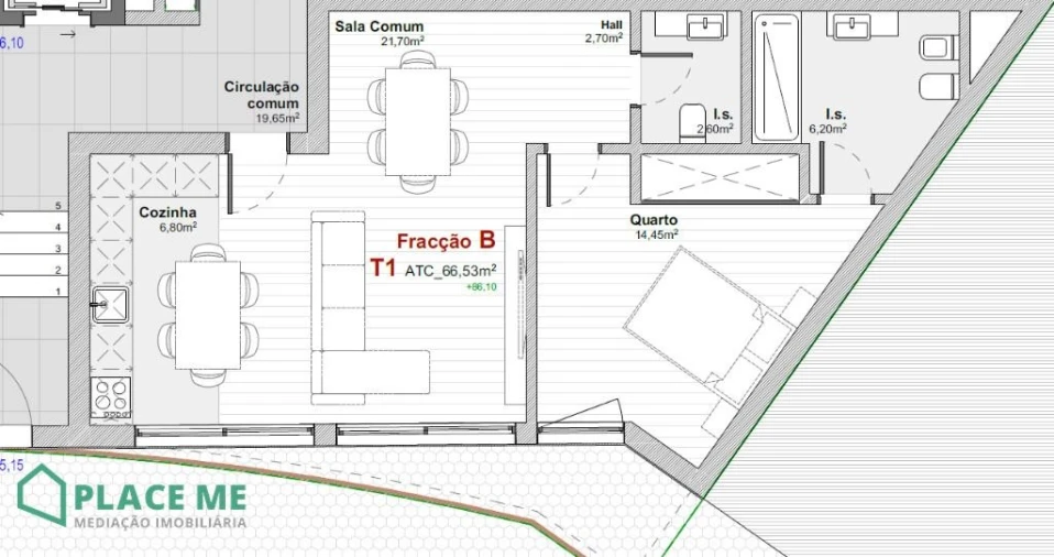 Apartamento T1 para Venda em Mafamude e Vilar do Paraíso Foto 14