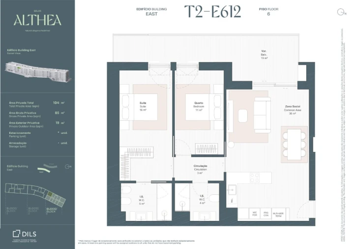 Apartamento T2 para Venda em Queluz e Belas Planta 1