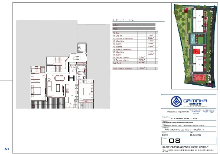 Apartamento T2 para Venda em Pechão Planta 1