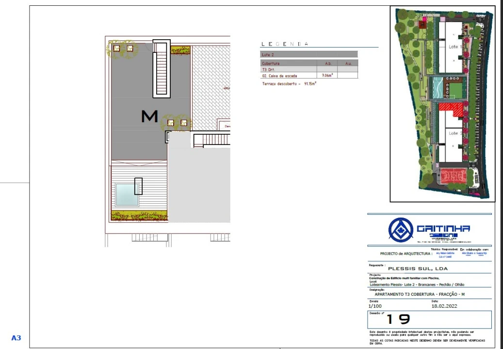 Apartamento T3 para Venda em Pechão Planta 2