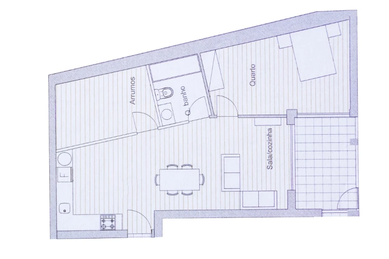 Apartamento T1 para Venda em Caldas de Vizela (São Miguel e São João) Planta 1