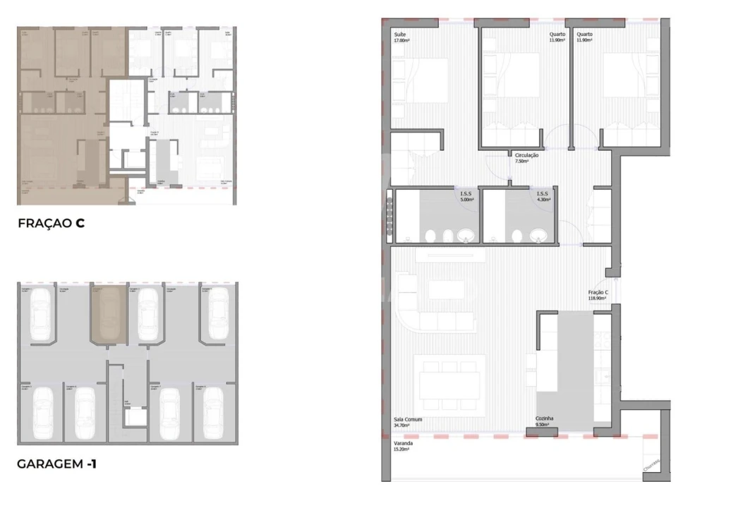 Apartamento T3 para Venda em São João Baptista Foto 13