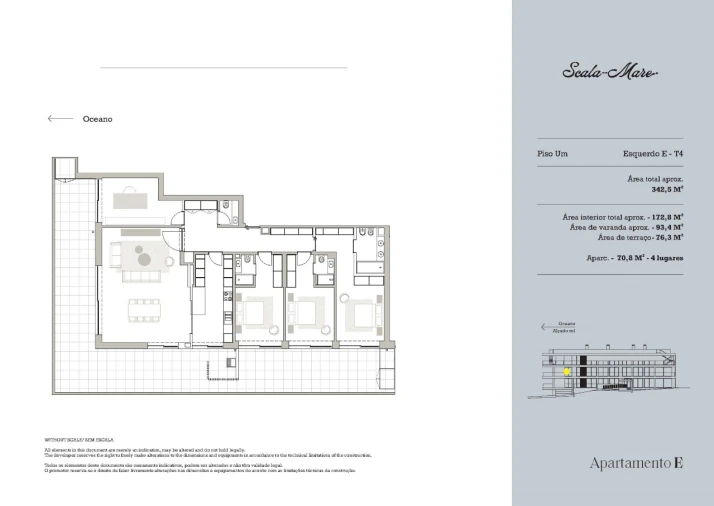 Apartamento T4 para Venda em Canidelo Planta 1