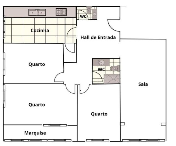 Apartamento T3 para Venda em Seixal, Arrentela e Aldeia de Paio Pires Planta 1