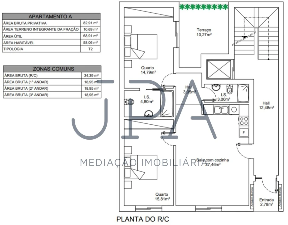 Apartamento T2 para Venda em Vila Real de Santo Antonio Foto 2