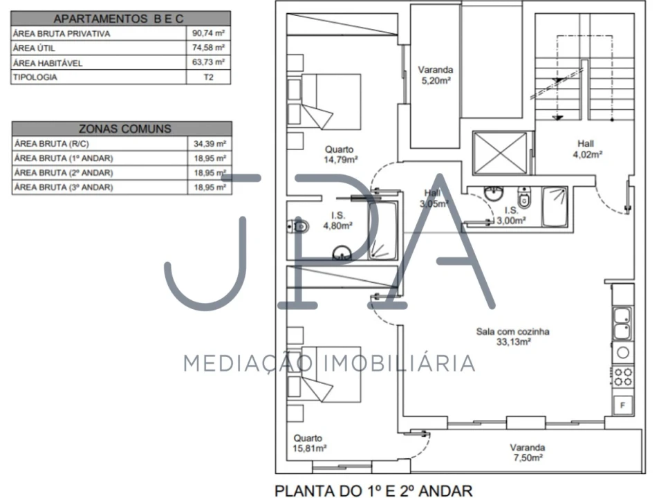 Apartamento T2 para Venda em Vila Real de Santo Antonio Foto 6