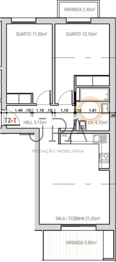 Apartamento T2 para Venda em Monte Gordo