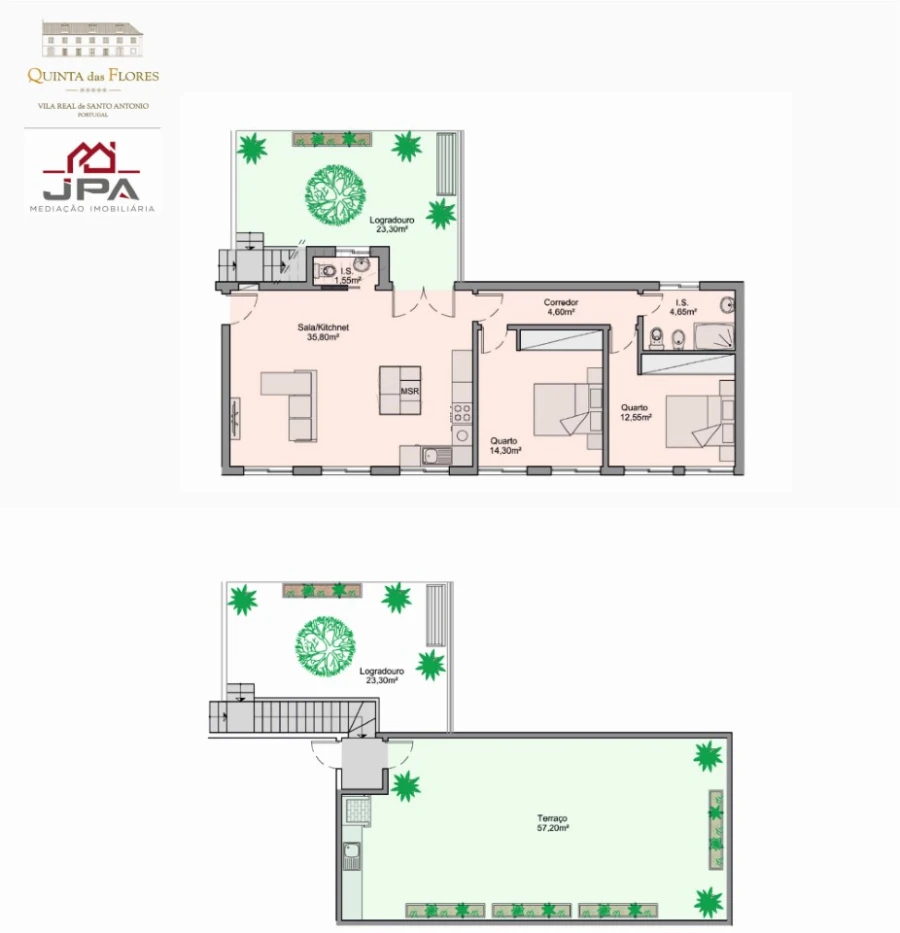 Apartamento T2 para Venda em Vila Real de Santo Antonio Planta 1