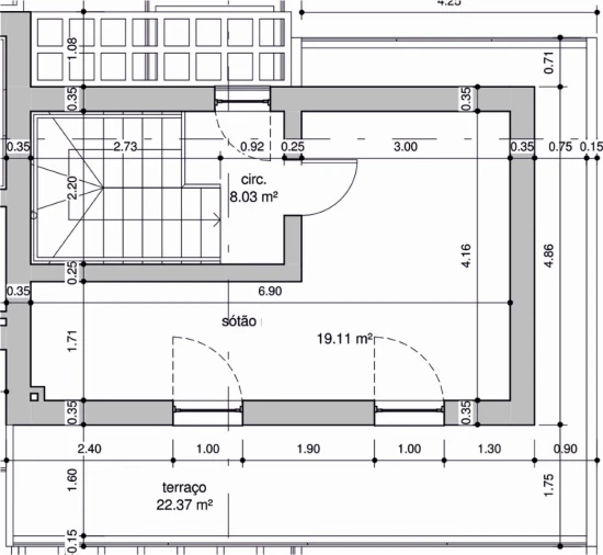 Moradia T2 para Venda em Altura Planta 4