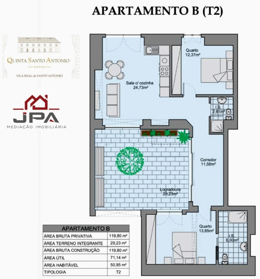 Apartamento T2 para Venda em Vila Real de Santo Antonio Planta 1