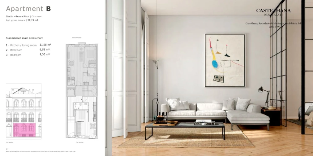 Apartamento T1 para Venda em Aldoar, Foz do Douro e Nevogilde Planta 1