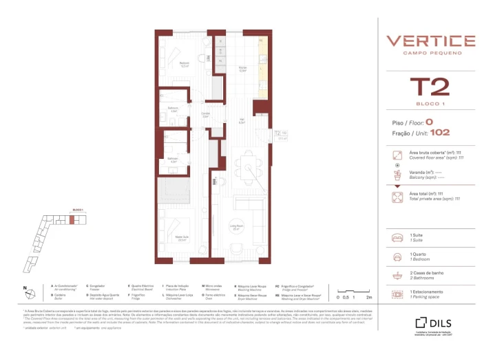 Apartamento T2 para Venda em Areeiro Planta 1