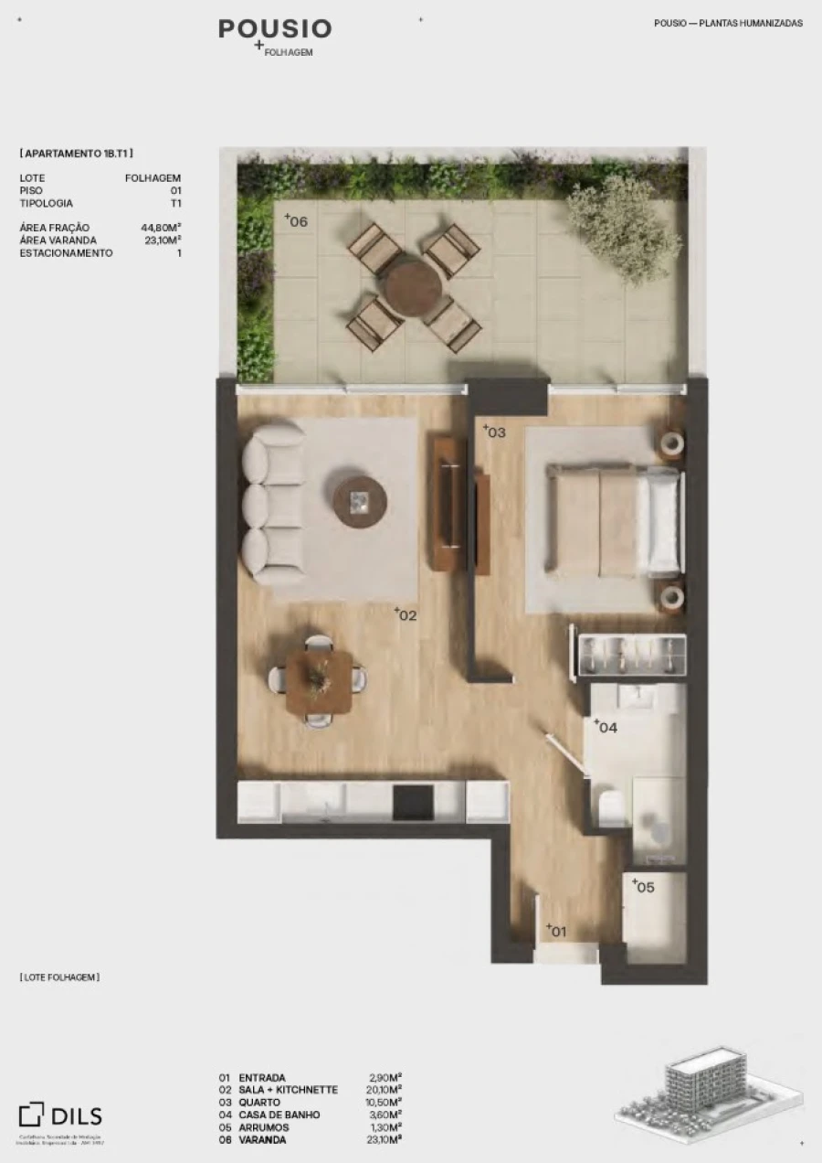 Apartamento T1 para Venda em Ramalde Planta 1