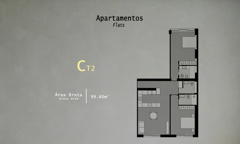 Apartamento T2 para Venda em Cedofeita, Santo Ildefonso, Sé, Miragaia, São Nicolau e Vitória Planta 1