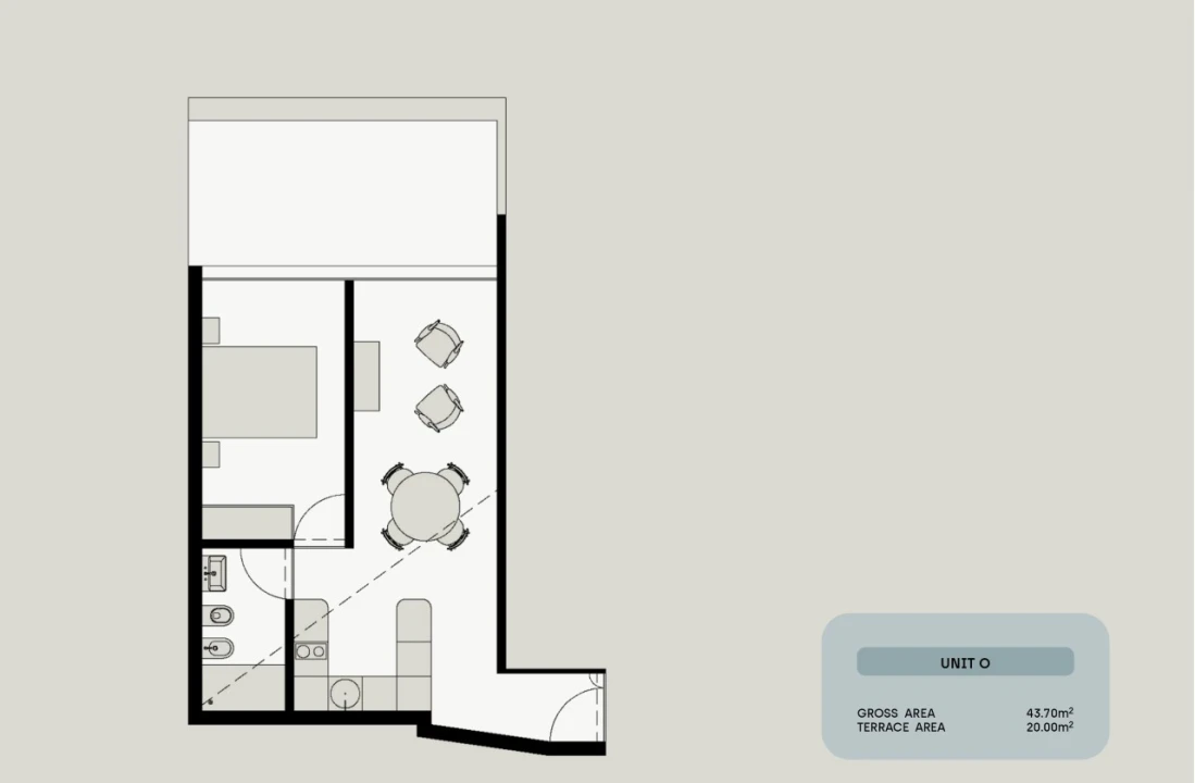 Apartamento T1 para Venda em Santa Marinha e São Pedro da Afurada Planta 2