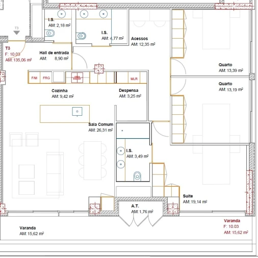 Apartamento T3 para Venda em Ramalde Planta 1