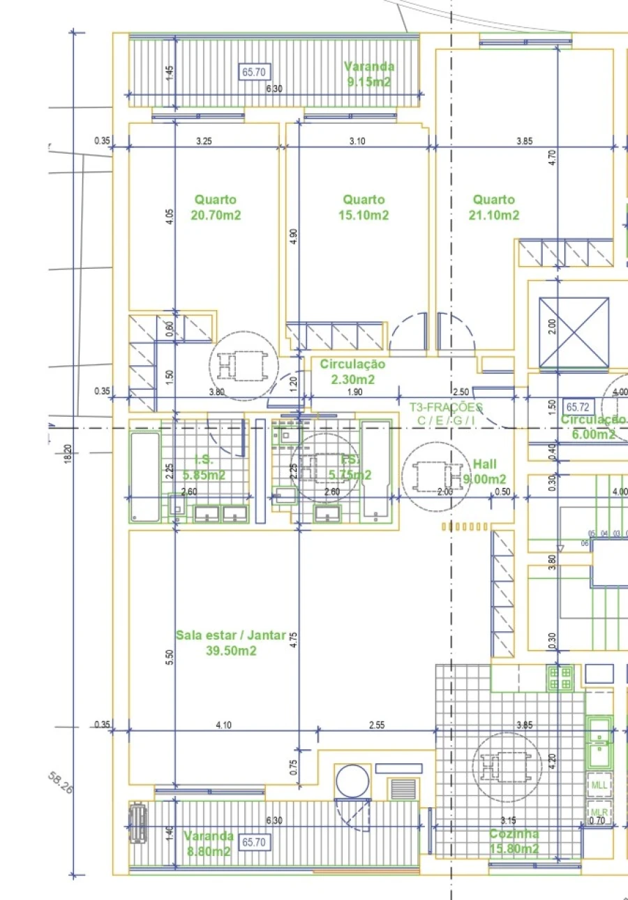 Apartamento T3 para Venda em Alverca do Ribatejo e Sobralinho Planta 1