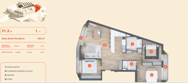 Apartamento T3 para Venda em Lordelo do Ouro e Massarelos