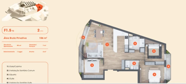 Apartamento T3 para Venda em Lordelo do Ouro e Massarelos