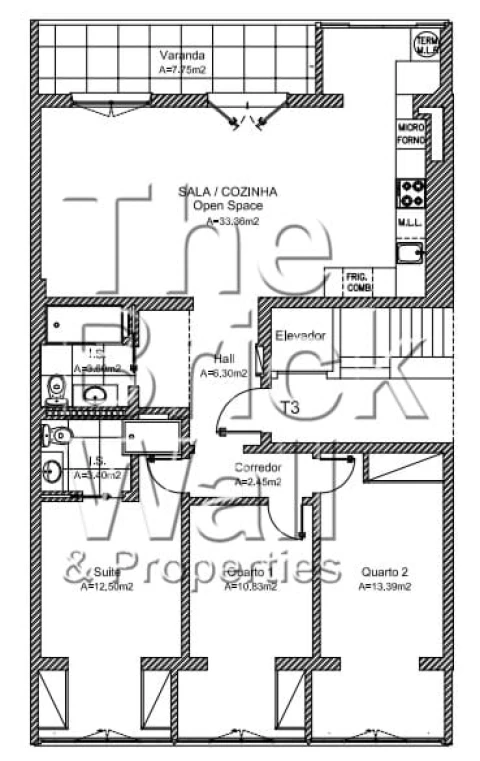 Apartamento T3 para Venda em Benfica