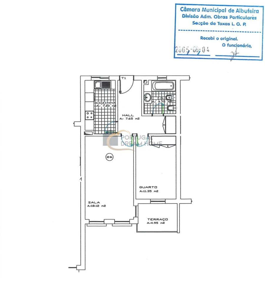 Apartamento T1 para Venda em Albufeira e Olhos de Água Planta 1