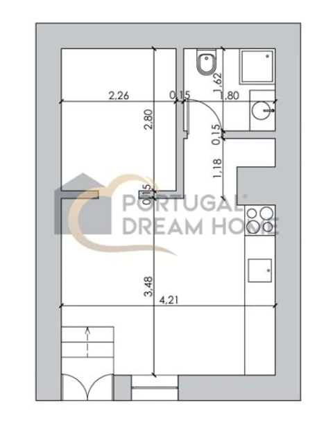 Moradia T2 para Venda em Albufeira e Olhos de Água