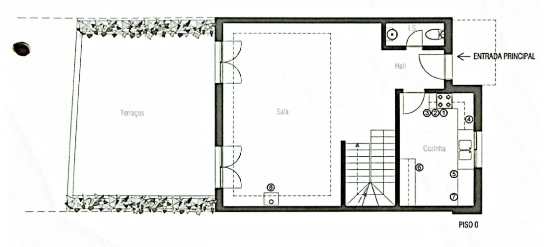 Moradia T3 para Arrendamento em Cascais e Estoril Planta 1