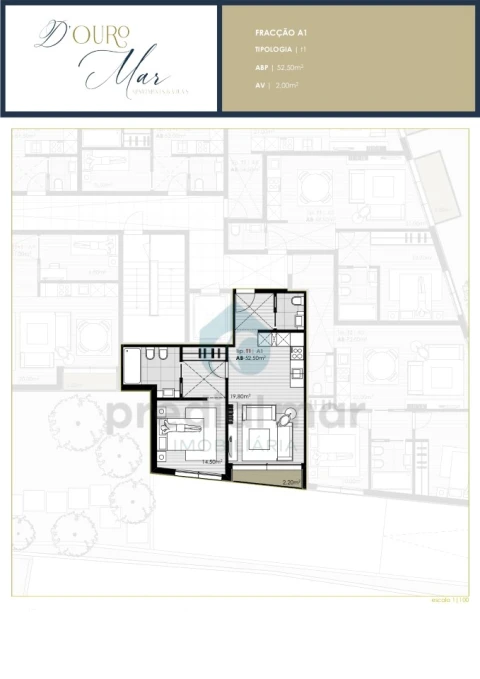 Apartamento T1 para Venda em Canidelo