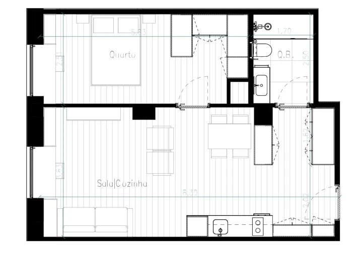 Apartamento T1 para Venda em Matosinhos e Leça da Palmeira Planta 1