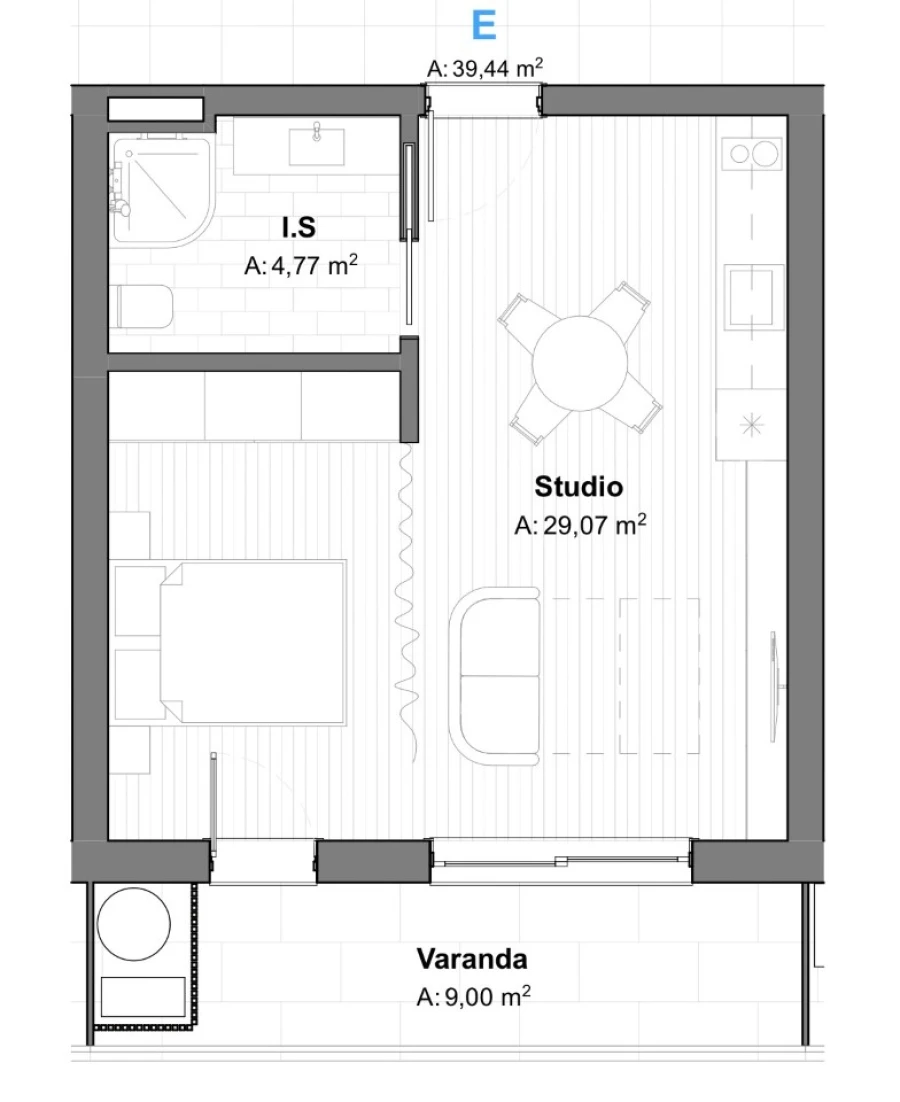 Apartamento para Venda em Armação de Pera Planta 1