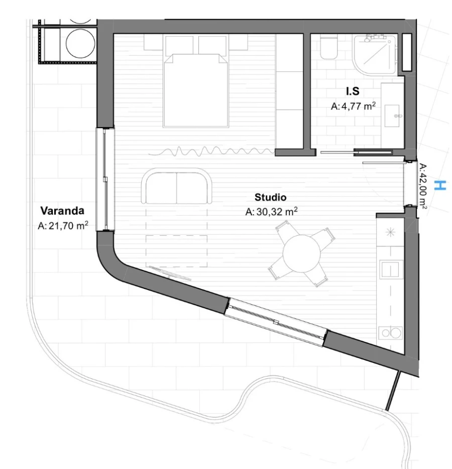 Apartamento para Venda em Armação de Pera Planta 1