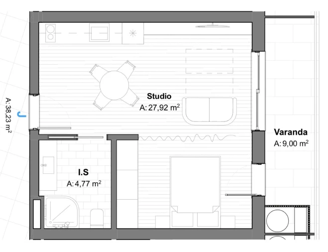 Apartamento para Venda em Armação de Pera Planta 1