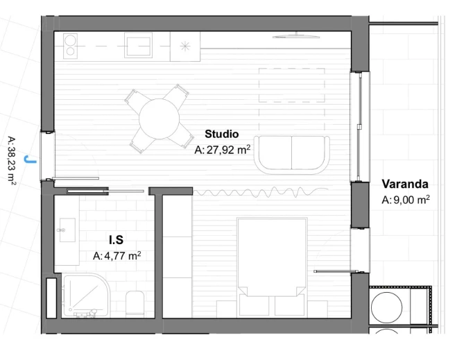 Apartamento para Venda em Armação de Pera Planta 1