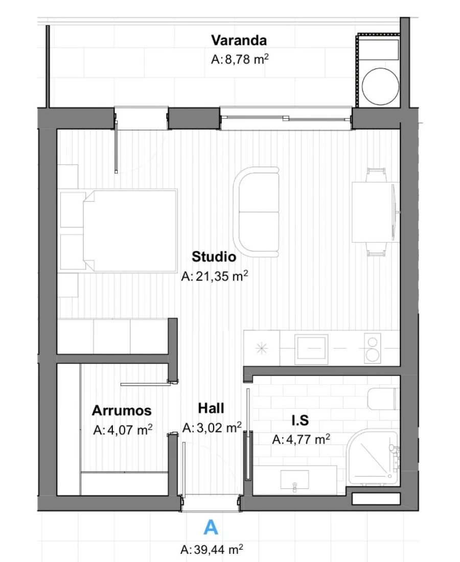 Apartamento para Venda em Armação de Pera Planta 1