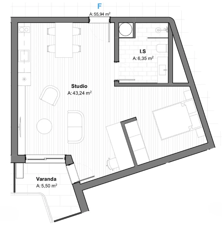 Apartamento para Venda em Armação de Pera Planta 1