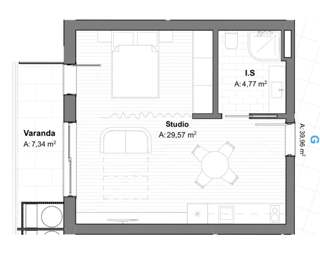 Apartamento para Venda em Armação de Pera Planta 1