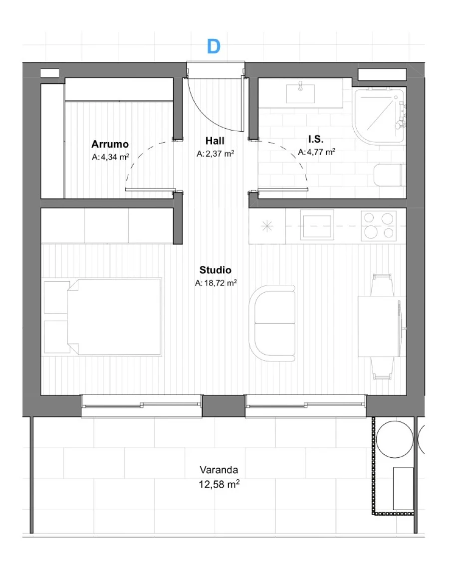 Apartamento para Venda em Armação de Pera Planta 1