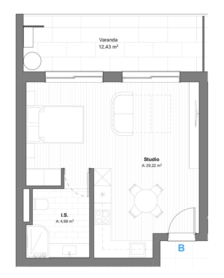 Apartamento para Venda em Armação de Pera Planta 1