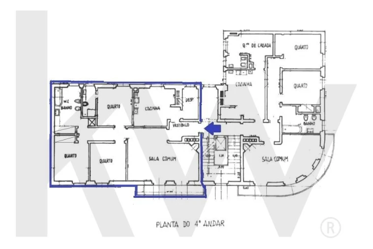 Apartamento T3 para Venda em Avenidas Novas Planta 1