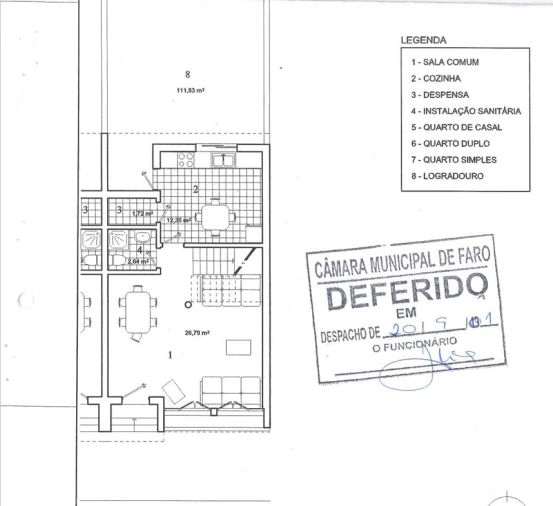 Moradia T3 para Venda em Conceição e Estoi Planta 1
