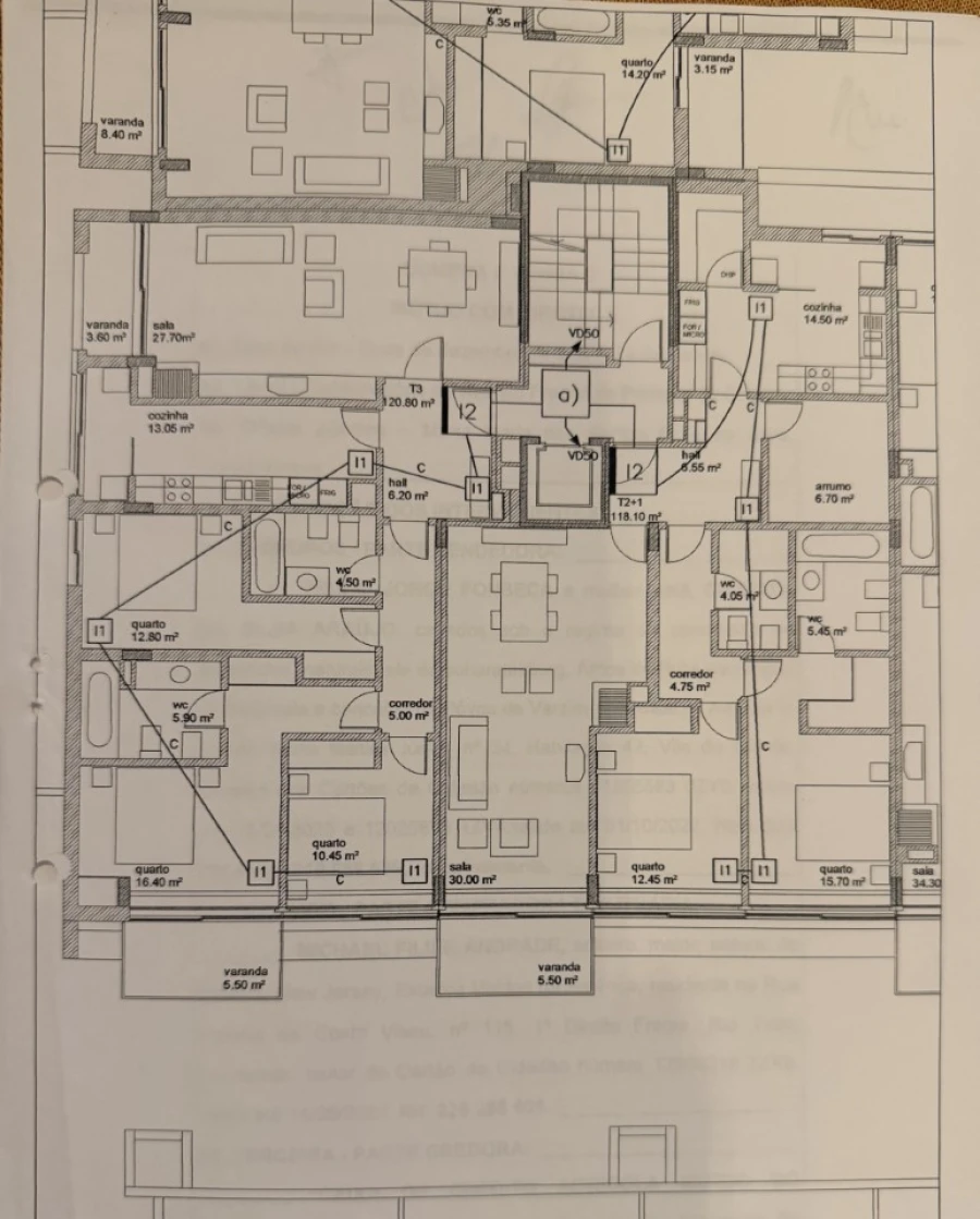 Apartamento T3 para Venda em Vila do Conde Planta 1