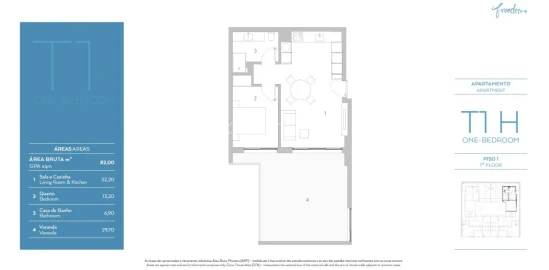 Apartamento T1 para Venda em Arroios
